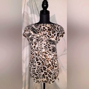 BCBGeneration Leopard Blouse Size Sm.